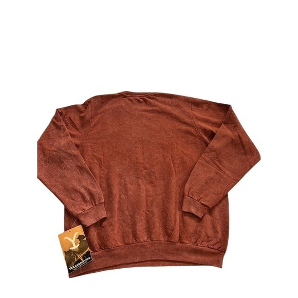 Yellowstone Dutton Ranch Montana Graphic Sweatshirt Crewneck 2XL Orange - Picture 6 of 6